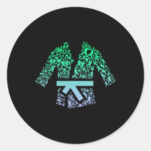 Kampfkunst für Karate Fighter Gi Karate Uniform Runder Aufkleber