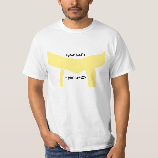 Kampfkunst-gelber Gurt T-Shirt (Vorderseite)