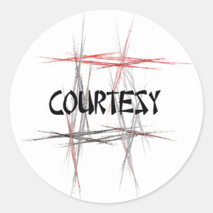 Kampfkunst-Höflichkeit Runder Aufkleber