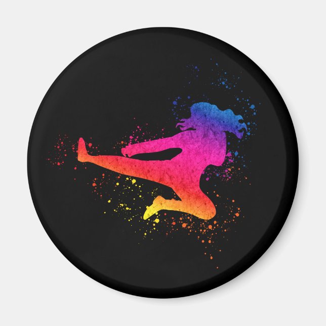 Kampfkunst, hoher Kick, malerischer Schlag Magnet (Vorne)