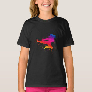 Kampfkunst, hoher Kick, malerischer Schlag T-Shirt