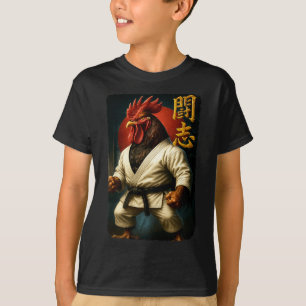 Kampfkunst-Huhn Cooler Karate-Hahn im Gi T-Shirt