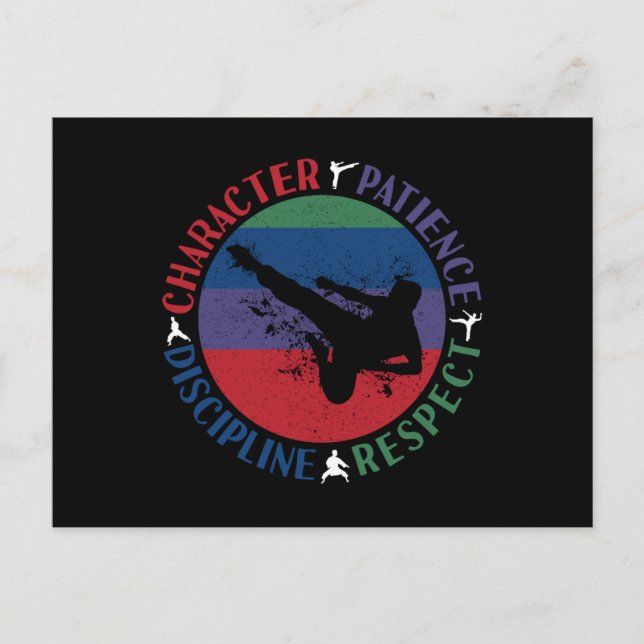 Kampfkunst - Karate-Grundwerte Postkarte (Vorderseite)