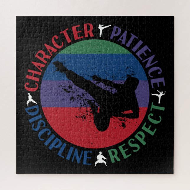 Kampfkunst - Karate-Grundwerte Puzzle (Vertikal)