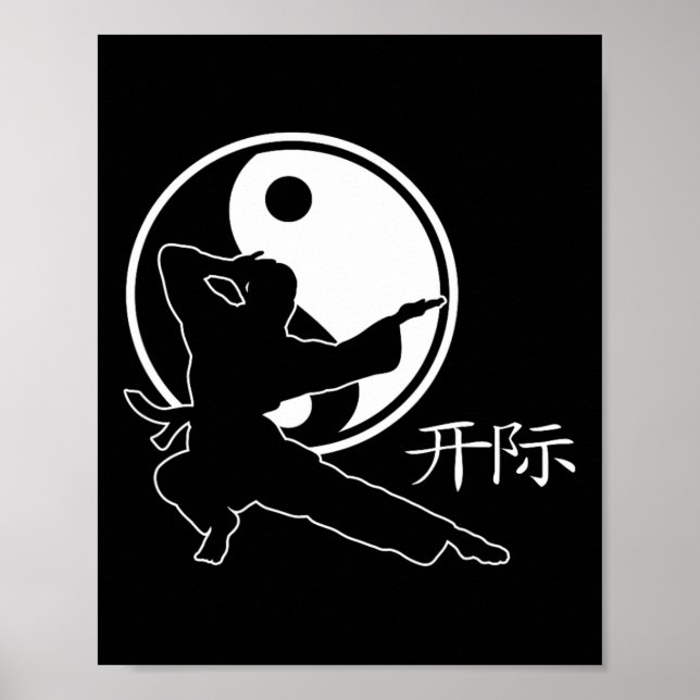 Kampfkunst Lance Symbol Karate Kick Fighter Aest Poster (Vorne)
