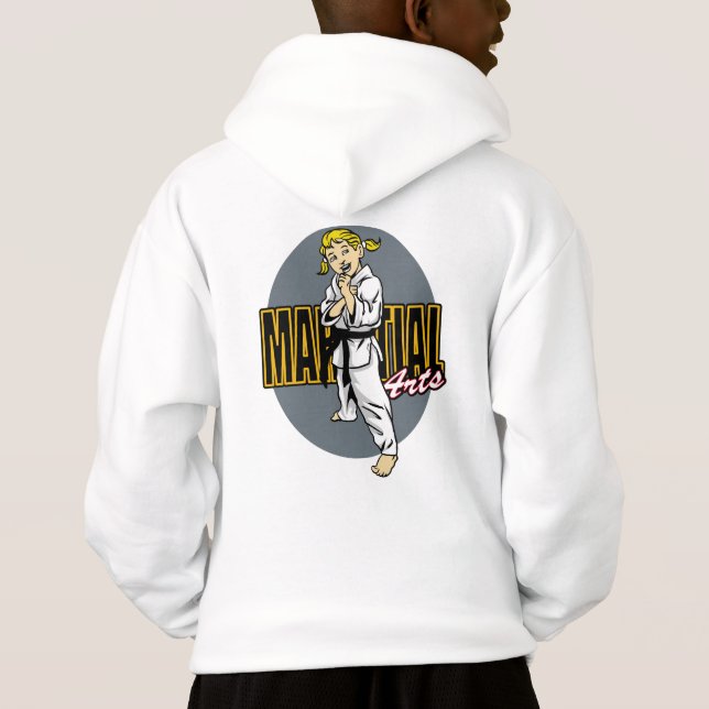 Kampfkunst-Mädchen Hoodie (Rückseite)