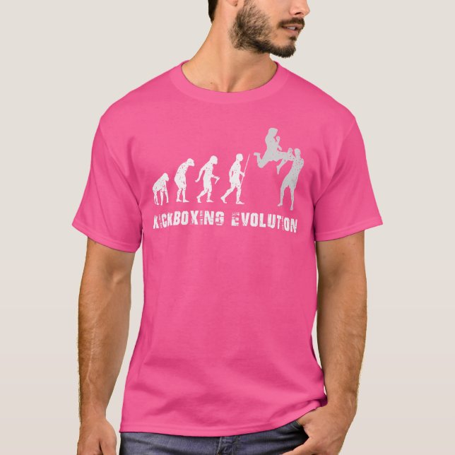 Kampfkunst menschliche Evolution Kickboxing Therap T-Shirt (Vorderseite)