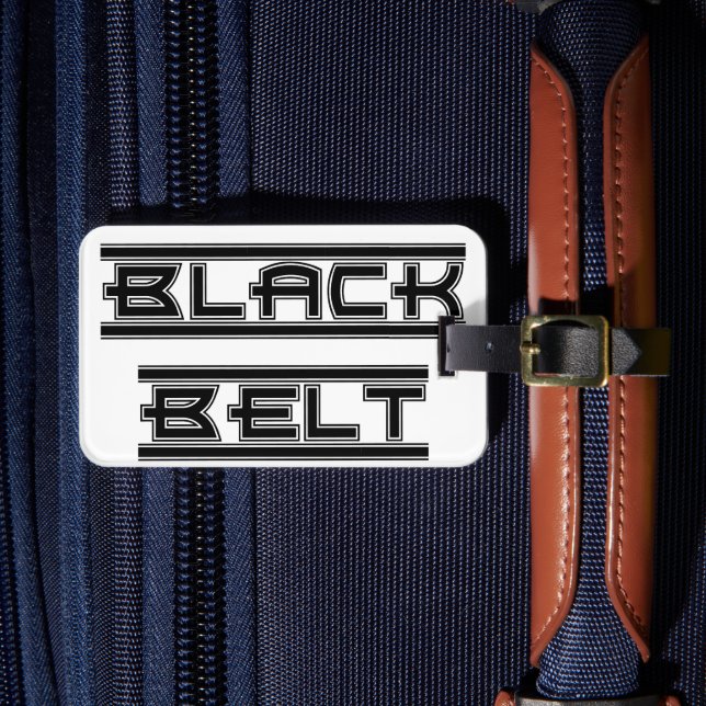Kampfkunst muffiges Black Belt Gear Tag Gepäckanhänger (Vorderseite Insitu 4)