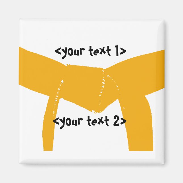 Kampfkunst Orange Belt Magnet (Vorne)