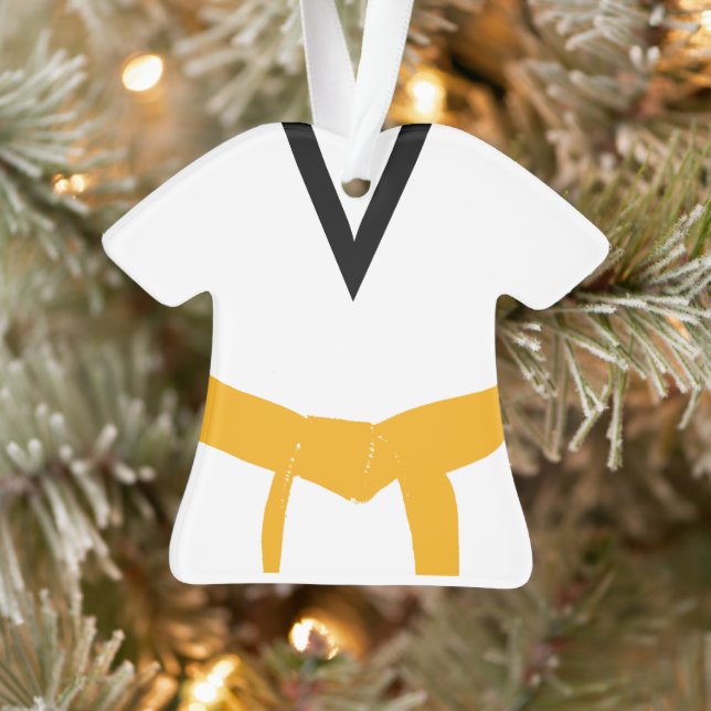 Kampfkunst Orange Belt Uniform Ornament (Baum)