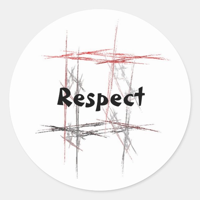 Kampfkunst respektiert Sticker (Vorderseite)