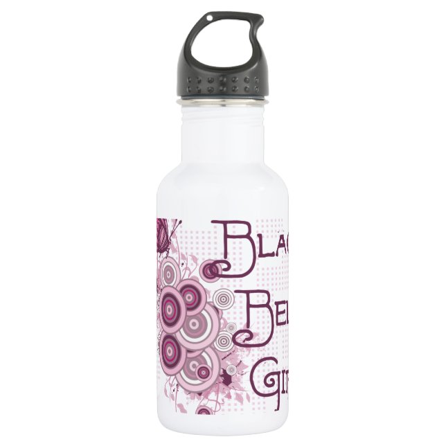 Kampfkunst-rosa Schmetterlings-Gürtel-Mädchen Trinkflasche (Vorderseite)