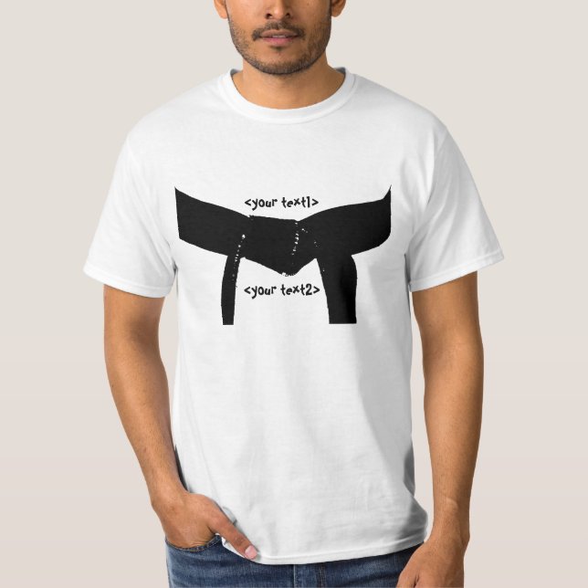 Kampfkunst-schwarzer Gürtel T-Shirt (Vorderseite)