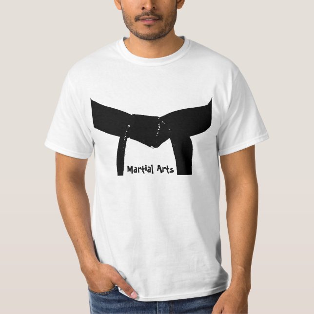 Kampfkunst-schwarzer Gürtel T-Shirt (Vorderseite)