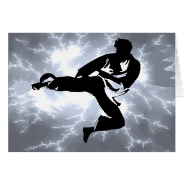 Kampfkunst-silberner Blitzmann (Vorderseite (Horizontal))