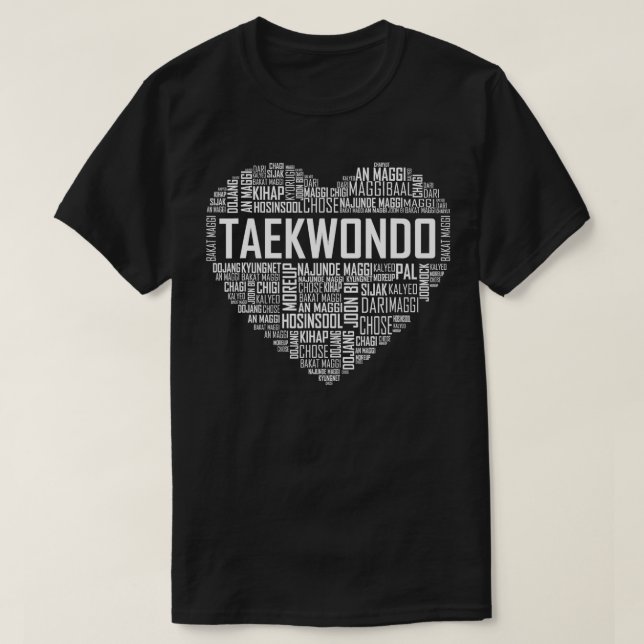 Kampfkunst Taekwondo Herz Lover Geschenk T-Shirt (Design vorne)