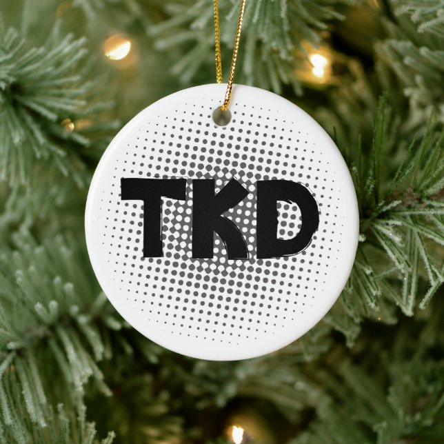 Kampfkunst TKD Dots Keramikornament (Baum)