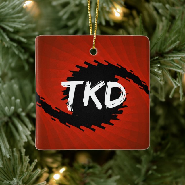 Kampfkunst TKD Hurrikan Keramikornament (Baum)