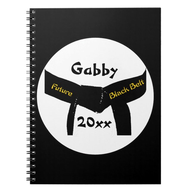 Kampfkunst Zukunft Black Belt Notizblock (Vorderseite)