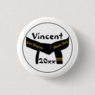 Kampfkunst-zweiter Grad-Gürtel-Knopf Button