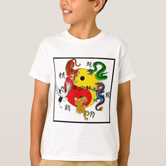 KAMPFKÜNSTE 5 TIERE T-Shirt (Vorderseite)