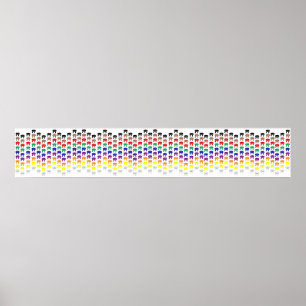 Kampfkünste ordnen Gurt-Wand-Grenze Poster