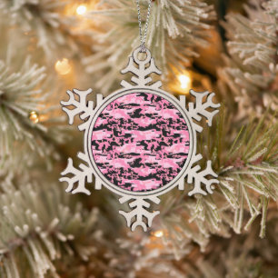 Kampflage Muster, Militärmuster, Camouflage, Armee Schneeflocken Zinn-Ornament