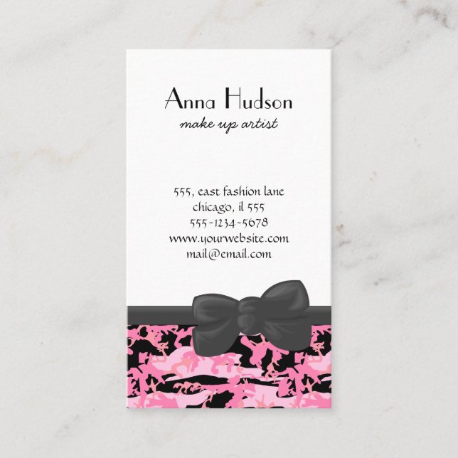 Kampflage Muster, Militärmuster, Camouflage, Armee Visitenkarte (Vorderseite)