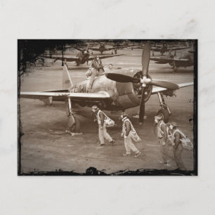 Kampfpiloten-Ausbildung auf P-47 Thunderbolts Postkarte