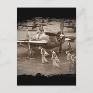 Kampfpilotenausbildung auf P-47-Donnerbolzen Postkarte