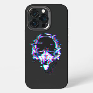 Kampfpilotenhelm-Glitch-Effekt maximale Geschwindi iPhone 13 Pro Hülle