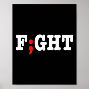 Kampfprojekt Semikolon Depression Angst Bewusstsei Poster