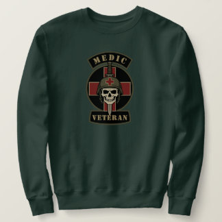 Kampfsanitäter Veteran Taktischer Totenkopf Sweatshirt