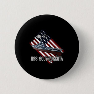 Kampfschiff Uss South Dakota Bb-57 & Kampf Kri Button
