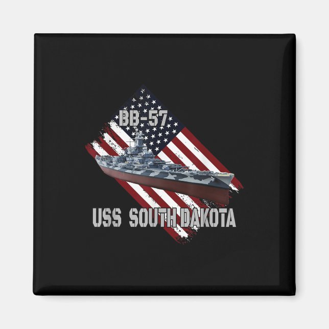Kampfschiff Uss South Dakota Bb-57 &amp; Kampf Kri Magnet (Vorne)