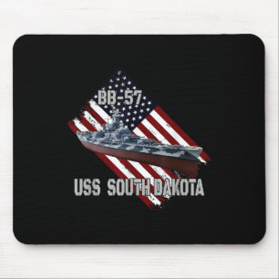 Kampfschiff Uss South Dakota Bb-57 &amp; Kampf Kri Mousepad