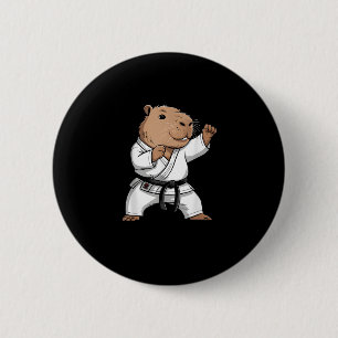 Kampfsport Capybara Lustig Karate Taekwondo Jiu J Button