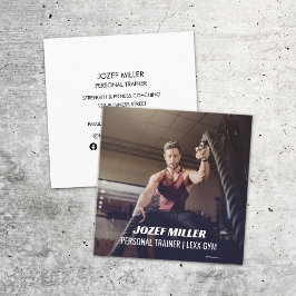 Kampfsport Fitness Personal Trainer Quadratische Visitenkarte