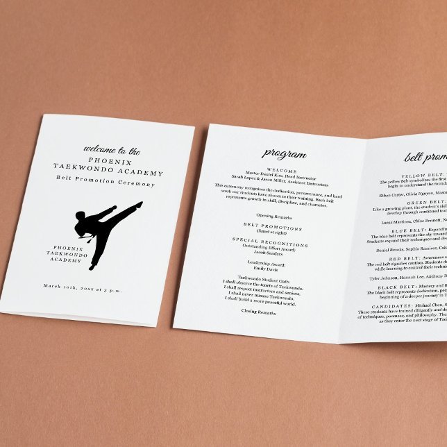 Kampfsport-Gürtelzeremonie-Programm Flyer (Von Creator hochgeladen)
