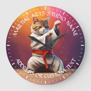 Kampfsport Jiu-Jitsu Karate Taekwondo Studio Große Wanduhr