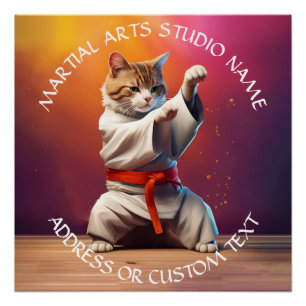 Kampfsport Jiu-Jitsu Karate Taekwondo Studio Poster