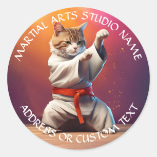 Kampfsport Jiu-Jitsu Karate Taekwondo Studio Runder Aufkleber