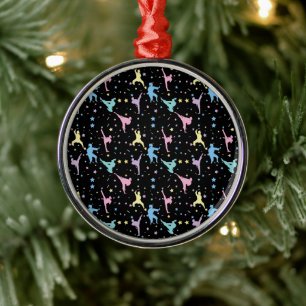 Kampfsport Karate Abstrakte Sterne Glitzer Ornament Aus Metall
