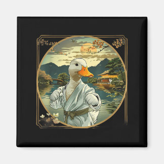 Kampfsport Karate Ente Sonnenuntergang Garten MMA Magnet