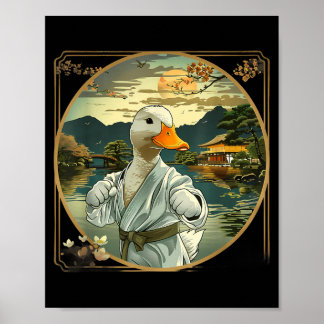 Kampfsport Karate Ente Sonnenuntergang Garten MMA Poster