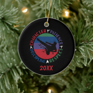 Kampfsport - Karate-Kernwerte Keramik Ornament