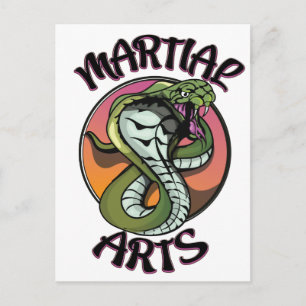Kampfsport Schlange Postkarte