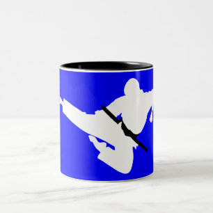 Kampfsport-Silhouette Zweifarbige Tasse