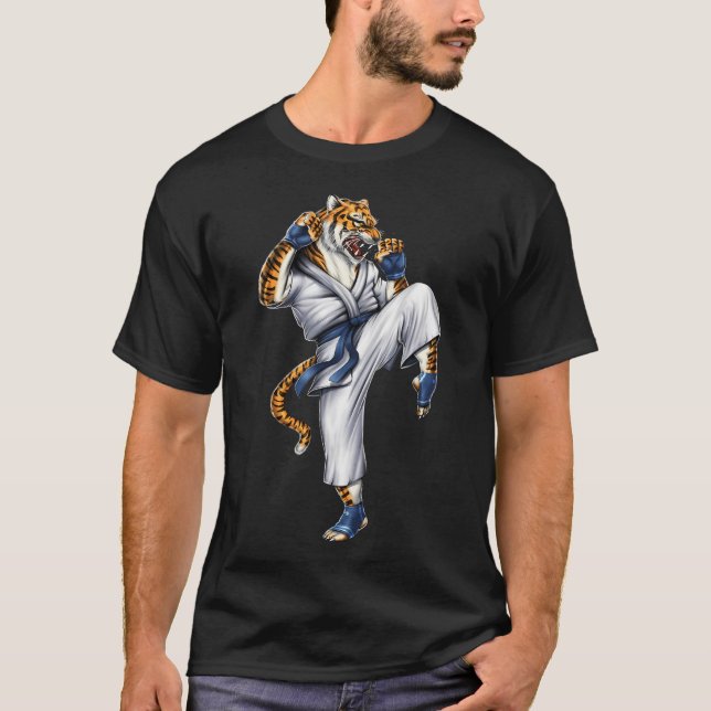 Kampfsport-Tiger T-Shirt (Vorderseite)