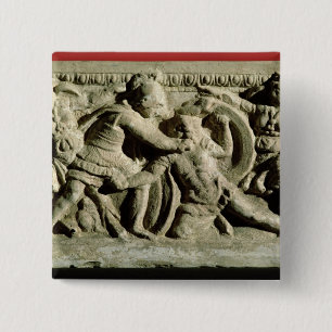 Kampfszene von einer cinerary Urne, Etruscan Button